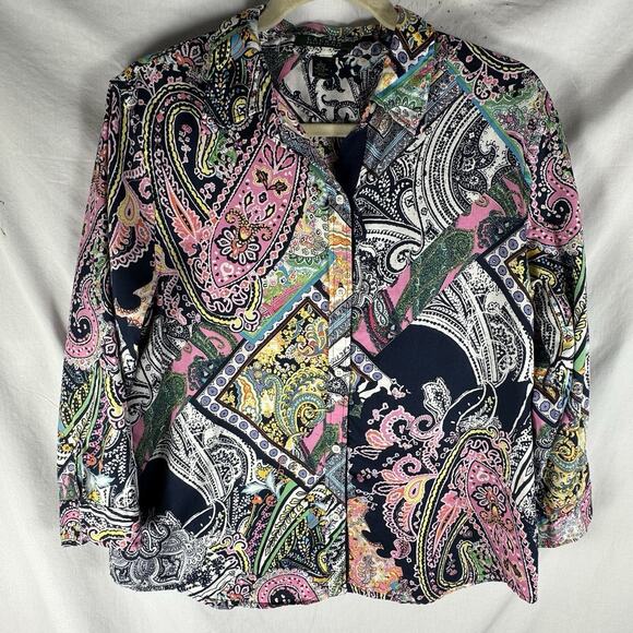 Lauren Ralph Lauren Tops - Lauren Ralph Lauren Size Large (L) 100% Cotton Paisley Buttondown shirt
